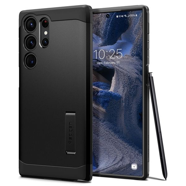 Puzdro Spigen Tough Armor pre Samsung Galaxy S23 Ultra čierna