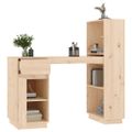 vidaXL Stolík 110x53x117 cm masívne borovicové drevo