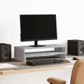 vidaXL Stojan na monitor sivý dub sonoma 54x22x15 cm kompozitné drevo