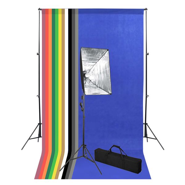 vidaXL Sada do fotoštúdia s pozadím a softbox osvetlením