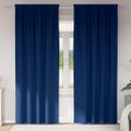 vidaXL Záclony na zatemnenie s krúžkami 2 ks Tmavomodrá 245 x 140 cm