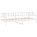 vidaXL Denná posteľ s matracom biela 90x190 cm masívna borovica