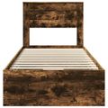 vidaXL Rám postele Dymová dub 75 x 190 cm Inžinierske drevo