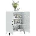 vidaXL Komoda lesklá biela 70x34x90 cm spracované drevo