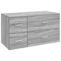 vidaXL Sada kúpeľňového nábytku 2 ks Sivý Sonoma Kompozitné drevo