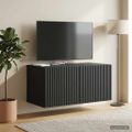 vidaXL Nástenná TV skrinka 59,5 x 41 x 30 cm Čierna Kompozitné drevo