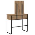 vidaXL Toaletný stolík Dub artisan 81 x 40 x 131 cm Kompozitné drevo