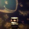Bedside lamp with projector + bluetooth 3 light color+ pilot
