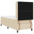 vidaXL LED box s pružinami s čelnou doskou Krémová 80 x 200 cm látka
