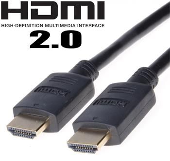 PremiumCord HDMI 2.0 High Speed+Ethernet, zlacnené konektory, 5m