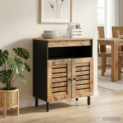 vidaXL Úložné skrine Prírodná 60 x 33 x 75 cm Masívne mango drevo