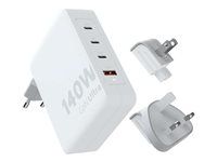 Sieťový adaptér - kábel, GaN - AC 100-240 V - 140 Watt - výstupné konektory: 4
