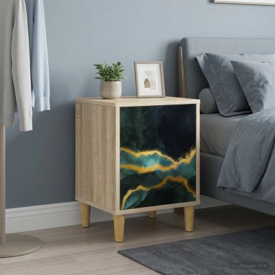 vidaXL Nočný stolík WIJHE 2 ks Dub sonoma 36 x 33 x 50 cm