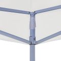 vidaXL Strecha na párty stan 4,5x3 m, biela 270 g/m²