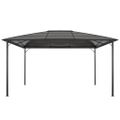 vidaXL Altánok so strechou, hliník 4x3x2,6 m, čierny