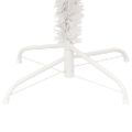 vidaXL Špirálový osvetlený vianočný stromček+stojan, biely 150 cm, PVC