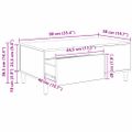 vidaXL Konferenčný stolík Staré drevo 90 x 50 x 35 cm Kompozitné drevo