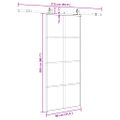 vidaXL Posuvné dvere s kovaním čierne 90x205 cm ESG sklo