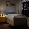 vidaXL Boxspring posteľ s matracom krémová 120x190 cm látka