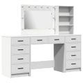 vidaXL Toaletný stolík 3 ks Biela 78,5 x 41 x 135 cm Kompozitné drevo