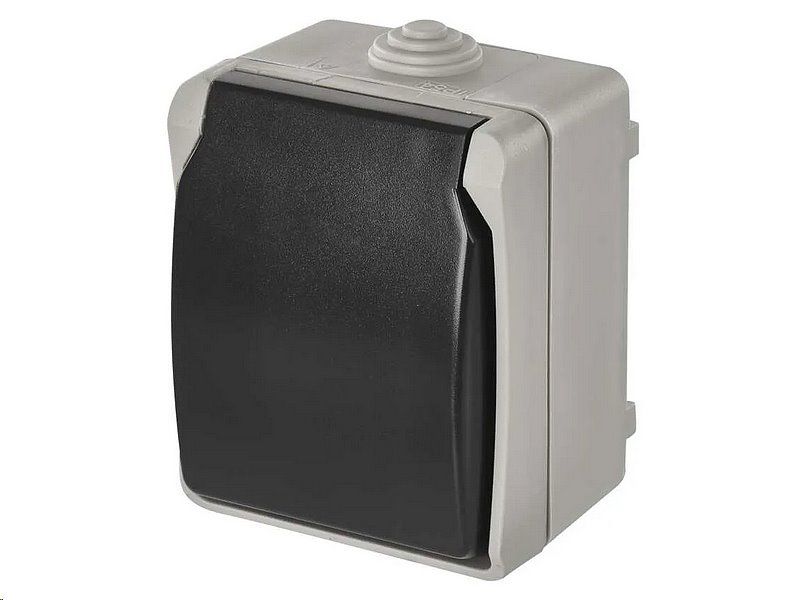 EMOS A1397 zásuvka stienková 16A/250V IP54 šedobežová