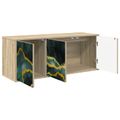 vidaXL Nástenný TV kabinet WIJHE 102 x 33 x 40 cm Dub sonoma