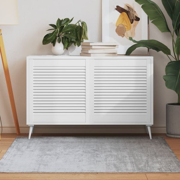 vidaXL Lamelové dvierka na skrinku 2 ks, biele 61,5x59,4 cm, borovica