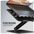 AXAGON STND-LQB hliníkový HQ stojan na notebook 10"-17.3" nastavitelná výška a úhel, černý Stojan, notebooky 10"–17.3", nastavitelná výška 205 mm, úhel 0–180°, hliník, cerný