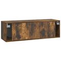 vidaXL Nástenná TV skrinka Dymový dub 98 x 31 x 30 cm Kompozitné drevo