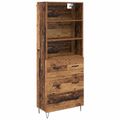 vidaXL Highboard 2 ks Staré drevo 69,5 x 34 x 180 cm