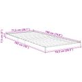 vidaXL Posteľový rám Staré drevo 75 x 190 cm Kompozitné drevo