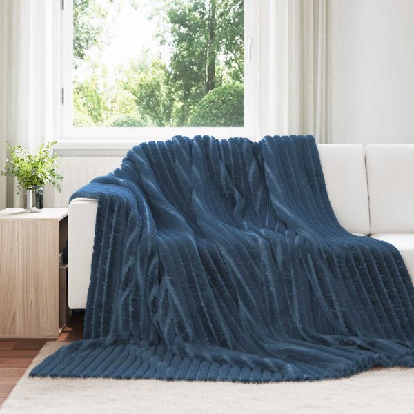 vidaXL Prikrývky na hodenie 6 pcs Námornícka modrá 270 x 240 cm Flís