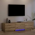 vidaXL TV skriňa s LED 165 x 34 x 40 cm Remeselnícky dub