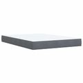 vidaXL Posteľ boxspring s matracom Tmavosivá 140 x 190 cm Zamat