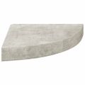 vidaXL Nástenné rohové police 4 ks betónové sivé 25x25x3,8 cm MDF