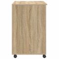 vidaXL Stôl na kolieskach Sonoma dub Kompozitné drevo 91 x 50 x 77 cm