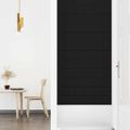 vidaXL Nástenné panely 12 ks čierne 90x30 cm látka 3,24 m²
