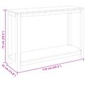 vidaXL Konzolový stôl Prírodná 110 x 35 x 75 cm Husté teakové drevo