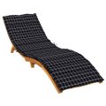 vidaXL Podložka na ležadlo čierne kocky oxfordská látka
