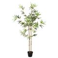 vidaXL Umelý bambusový strom Zelená 55 x 16 x 150 cm Látka a bambus