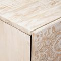 vidaXL Servírovacia skriňa Biela 40 x 33,5 x 75 cm Masívne mango drevo