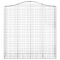 vidaXL Oblúkový gabionový kôš 8 ks 200x50x200/220cm pozinkované železo