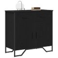 vidaXL Servírovacia skriňa Čierny dub 79,5 x 35,5 x 74,5 cm