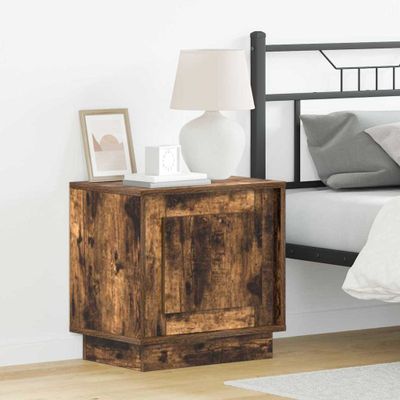 vidaXL Nočný stolík 2 pcs Dymová dub 44 x 34,5 x 45 cm