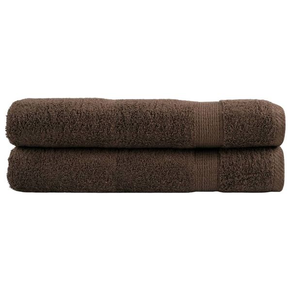 vidaXL Prémiové uteráky do sauny SOLUND 2 ks hnedé 80x200 cm 600 g/m2
