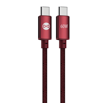Forever Vibe cable USB-C - USB-C 1,0 m 60W burgundy