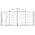 vidaXL Oblúkový gabionový kôš 200x50x80/100 cm pozinkované železo