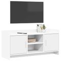 vidaXL TV skrinka 102 x 33 x 47 cm Biela Kompozitné drevo