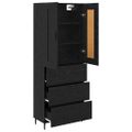 vidaXL Highboard 2 ks Čierny dub 69,5 x 34 x 180 cm Kompozitné drevo
