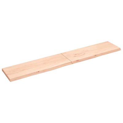 vidaXL Stolová doska 220x40x(2-4) cm neošetrený dubový masív